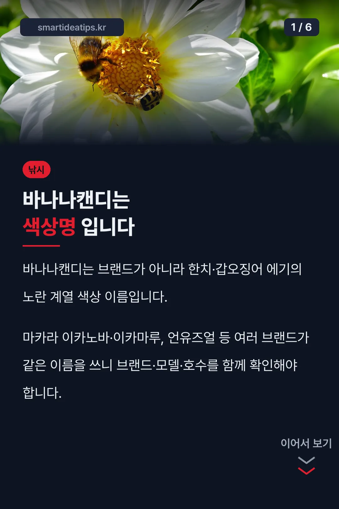 바나나캔디는 색상명 입니다