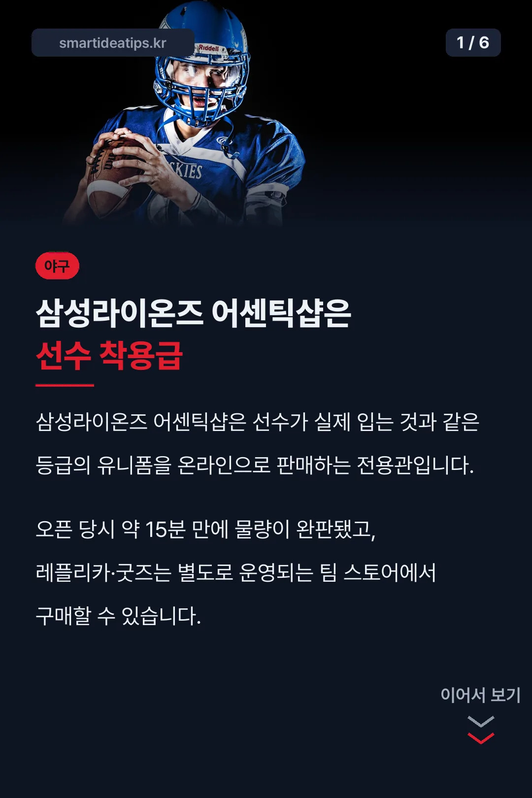 삼성라이온즈 어센틱샵은 선수 착용급