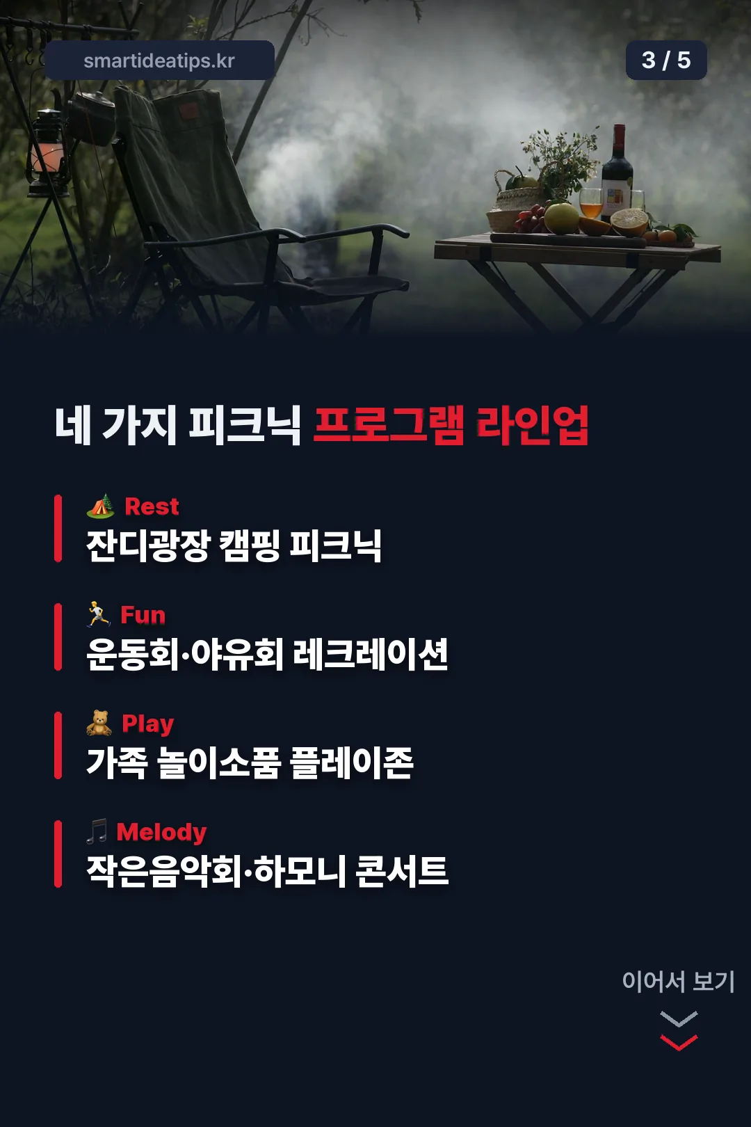 네 가지 피크닉 라인업